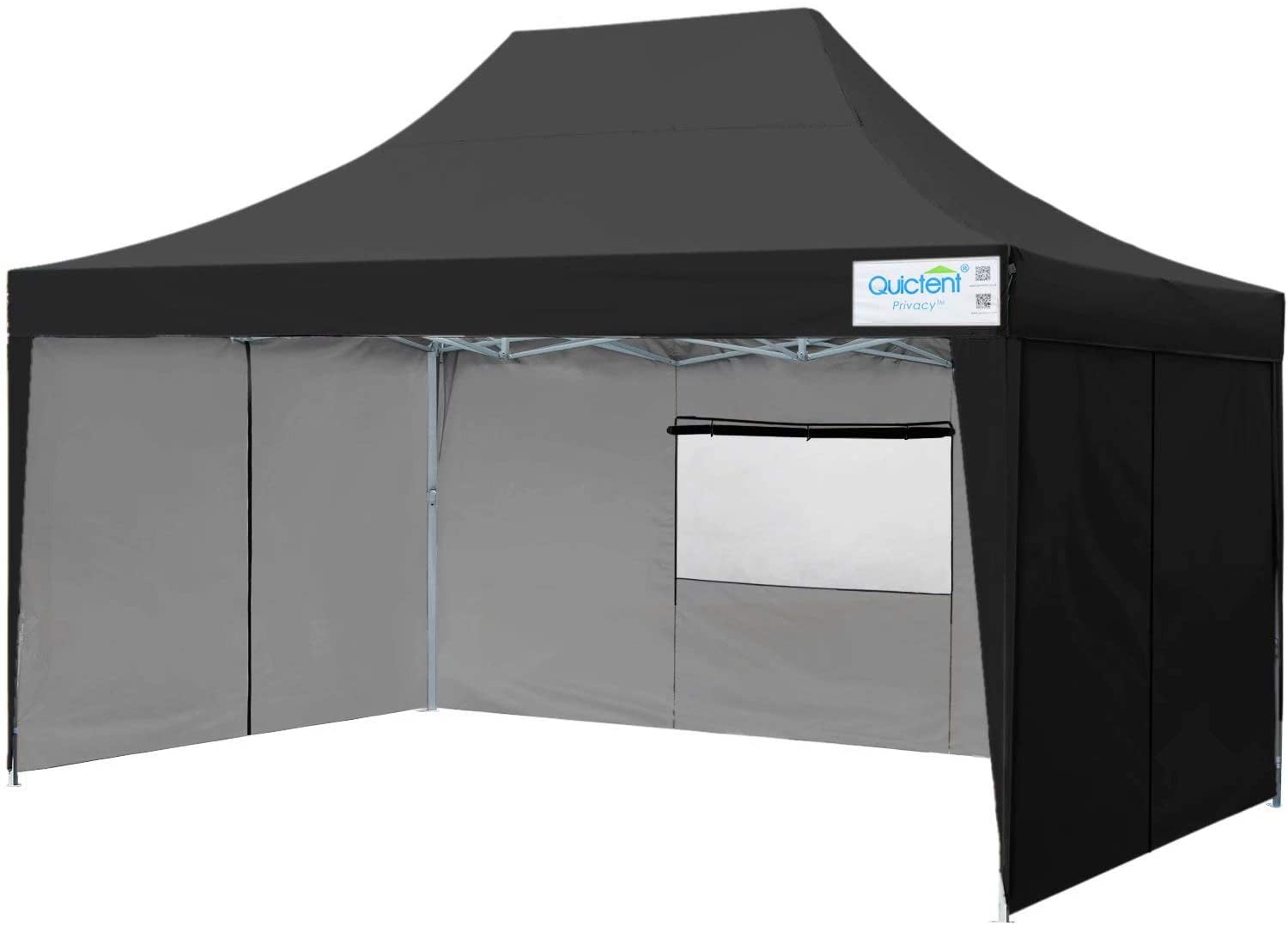 knijpen Reis Kwestie Quictent Privacy 10x15 ft Ez Pop up Canopy Tent Enclosed Outdoor Instant  Shelter Party Tent Event Gazebo with Sidewalls and Mesh Windows Waterproof  (Black) - Walmart.com