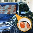 thumbnail image 3 of Yayeee Car Windshield Sun Shade Universal Fit Front Visor Protector, Orange Geometric Circles, 3 of 8