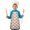 School Bus and-1, variant on Fireman and Uniform Blue Pattern Teens Aprons, Adjustable Neck Strap, Toddler & Teens Aprons for Cooking & Baking, 19x23.6 Inches