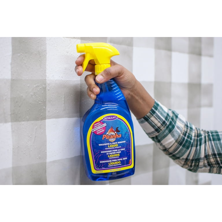 Piranha Liquid Spray Wallpaper and Paste Remover, 32-Ounce