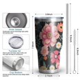 thumbnail image 6 of 30oz Multicolored Pioneer Flower Tumblers Stainless Steel Tumbler with Lid and Straw,Vacuum Insulated Double Wall Travel Tumbler Cups Mug with Cleaning Brush for Coffee,Tea, 6 of 7