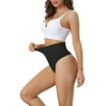 thumbnail image 3 of NOMADIC NOOK Women's High-Waisted Briefs Thong Stretchy Knickers Comfortable Underwear 2 Packs, 3 of 3