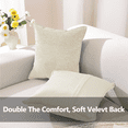 thumbnail image 3 of JIATER Pack of 2 Throw Pillow Covers Chenille Decorative Couch Pillow Covers,18x18,Cream White, 3 of 6