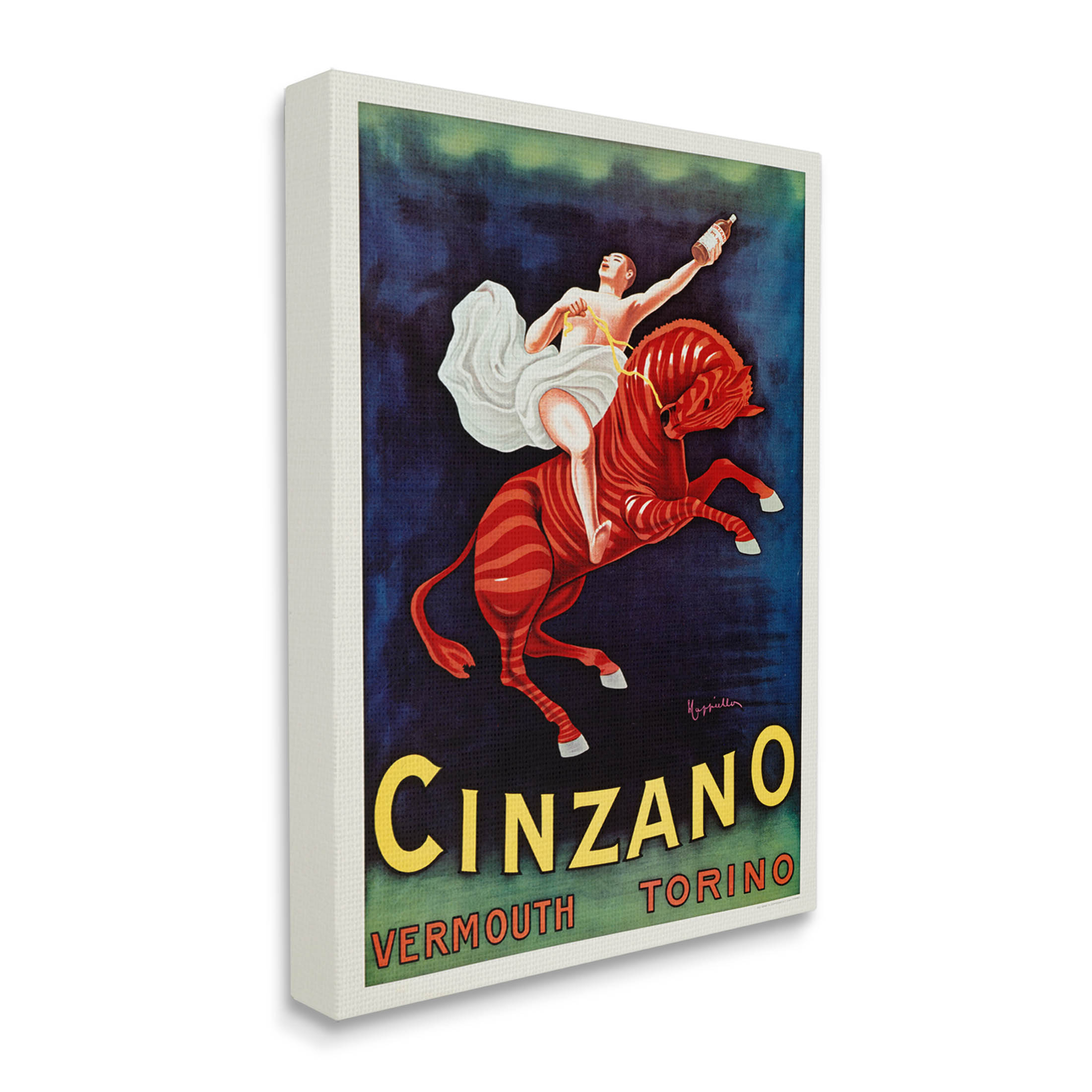 Stupell Industries Cinzano Vermouth Vintage Ad Graphic Art Gallery Wrapped Canvas Print Wall Art, Design by Marcus Jules