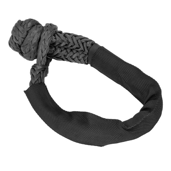 Rope Shackle, High Strength Synthetic Soft Shackle Safe Low Stretch Portable Light Weight For Truck For SUV For ATV Black