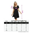 thumbnail image 7 of HA-EMORE Women's Casual Dress Wrap Sexy V Neck Short Sleeve Ruffle Long Dress High Waist Flowy Swing Cocktail Dresses, 7 of 7