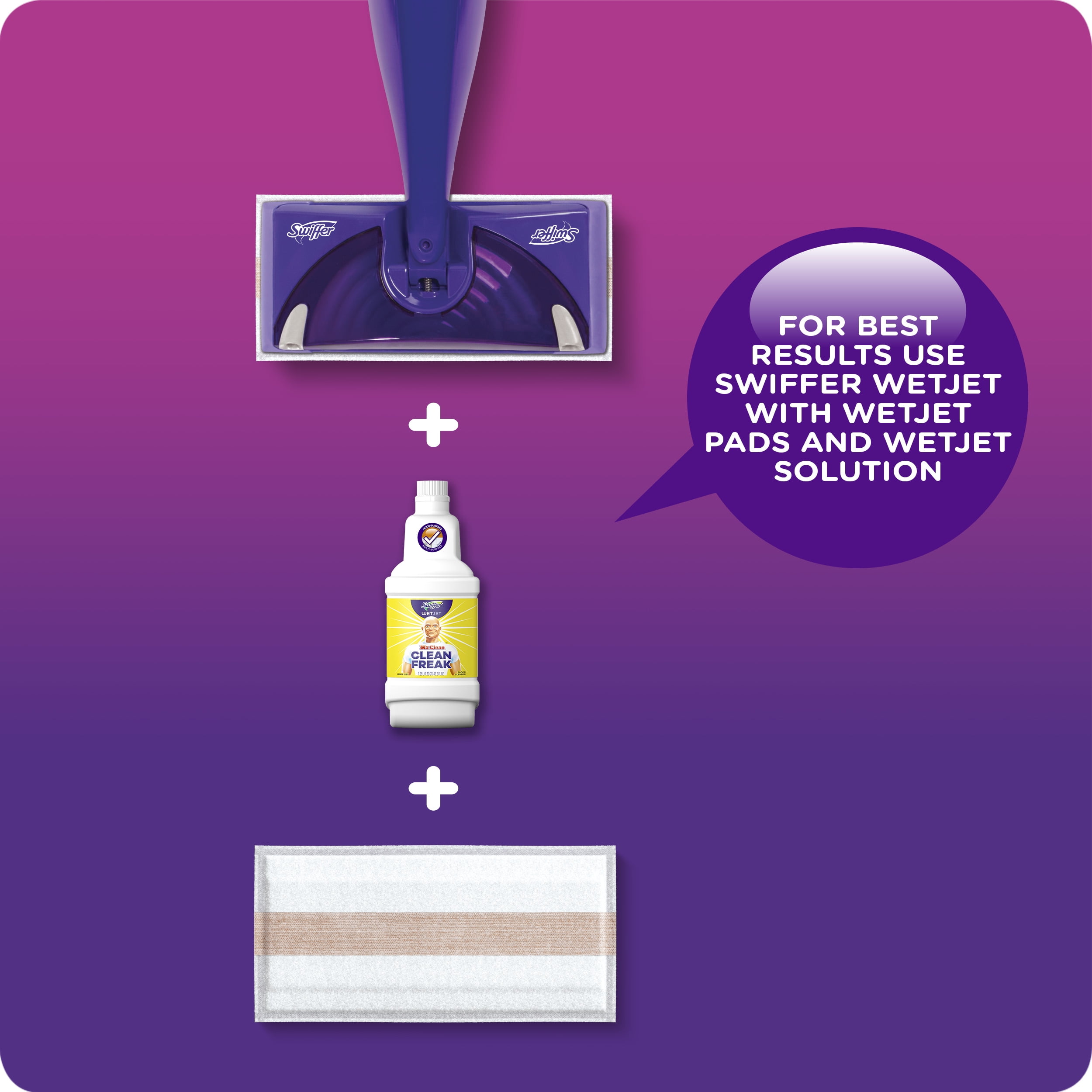 Swiffer WetJet Floor Cleaner Solution Refill, Lemon, 1 Ct, 42.2 fl oz