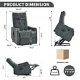 thumbnail image 5 of Aukfa Small Power Lift Recliner Chair w/ Massage&Heat for Adult, Arm with USB Port, Infinite Position, Chenille, Gray, 5 of 9