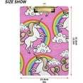 thumbnail image 3 of FMSHPON Unicorn Rainbow Cloud Clipboard Hardboard Wood Nursing Clip Board and Pull for Standard A4 Letter 13x9 inches, 3 of 8