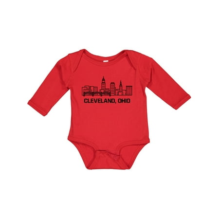 

Inktastic Cleveland Ohio Skyline Gift Baby Boy or Baby Girl Long Sleeve Bodysuit