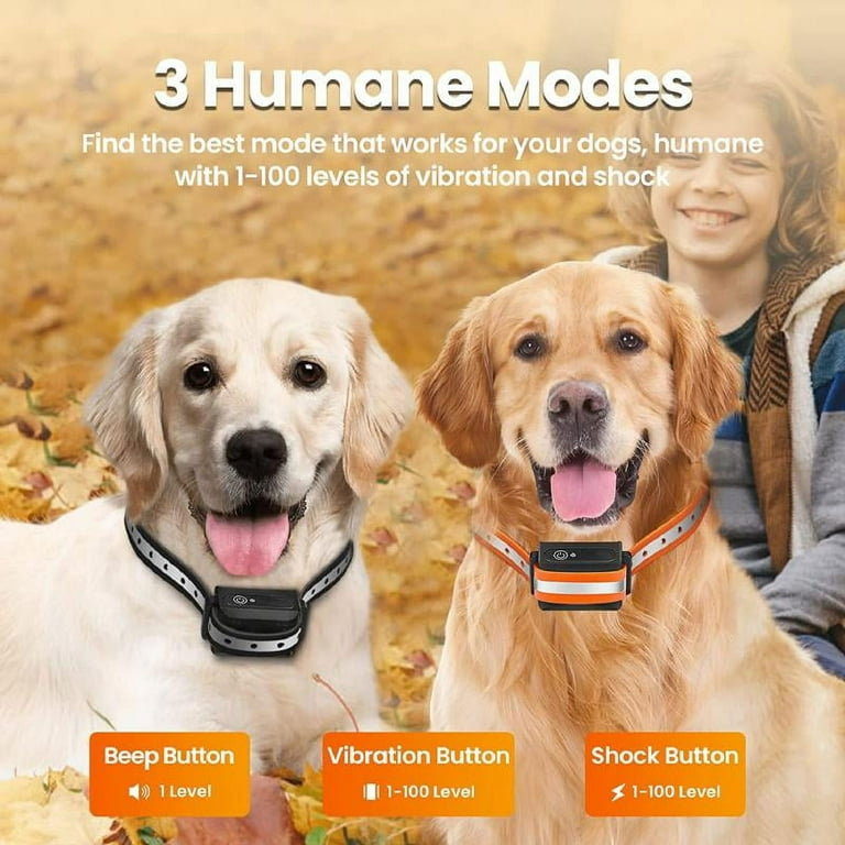 Petjoy 2-IN-1 Remote Dog Training Collar,Electronic Dog Collar,Shock Collar  for Large Medium Small Dog，3 Safe Modes with  Beep,Vibration&Shock,IPX7,3300FT. 
