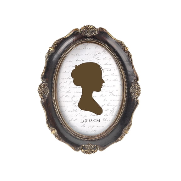 AELS Vintage Picture Frame, Fits 5x7 Photos, Black Photo Frame with Glass Front, Tabletop & Wall Mount Decor Gift