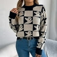 thumbnail image 6 of UngA Halloween Sweaters for Women Halloween Spooky Season Oversized Sweatshirt Women Cute Ghost Sweatshirts Fall Embroidered Sweater Pullover Top Beige,L, 6 of 7