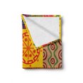 thumbnail image 2 of Prehistoric Soft Flannel Fleece Throw Blanket, Abstract Patterns Ornaments Indigenous Style Illustration, Cozy Plush for Indoor and Outdoor Use, 70" x 90", Yellow Green, by Ambesonne, 2 of 6