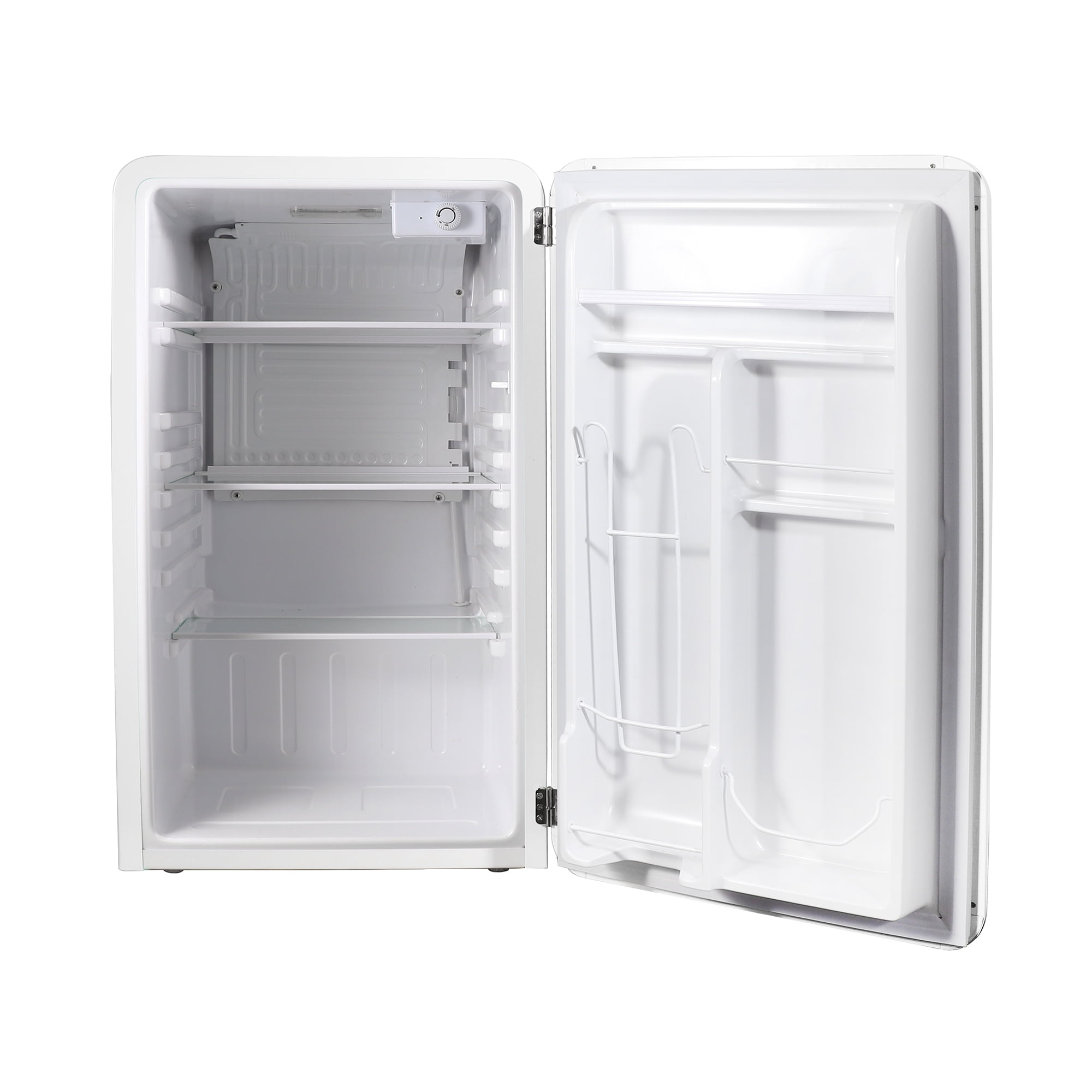 Magic Chef MCR32CHW Manual Defrost Retro Mini Fridge, White, 3.2 cu. ft., 120 V