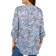 thumbnail image 2 of NY Collection Women's Long Roll Tab Sleeve Pintuck Front Blouse, 2 of 2