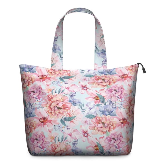 Pioneer Flower Floral Print Pattern Travel Tote Bags for Women Carry On,Large Weekender Bags for Women Travel,Multi Functional Duffle Bag for Work,Shopping,Sports