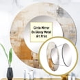 thumbnail image 3 of Designart "Soft Fusion Of Gold And Beige Tones" Coastal Pier Beige Large Round Mirror - Round Office Mirror Wall Decor - Coastal Round Printed Mirror - 29" x 29", 3 of 6