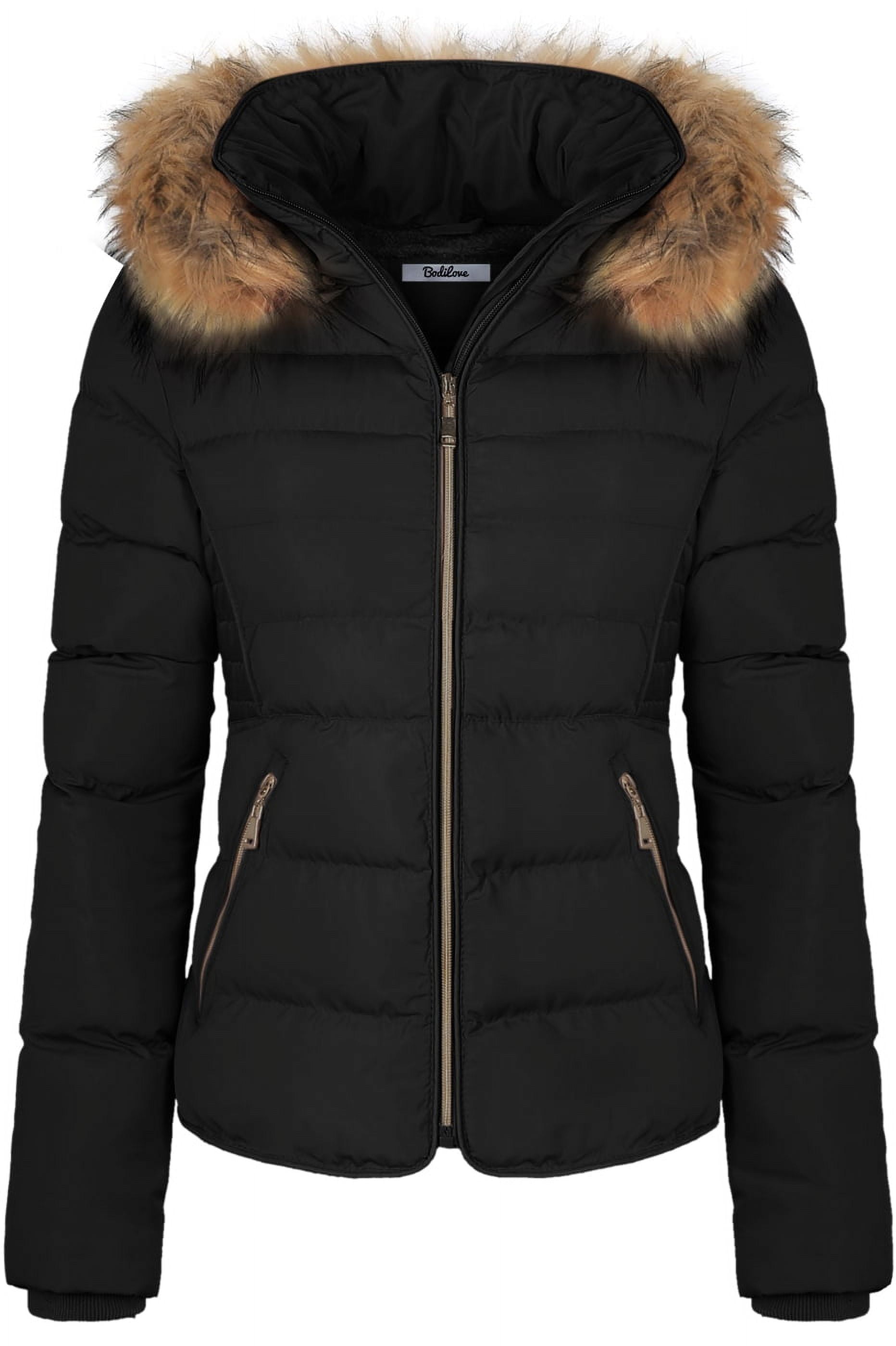 【Anyone more】Fib fleece quilted fur jacket BodiLover, Women's, Winter Quilted Puffer Short Coat Jacket