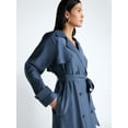 thumbnail image 4 of Devil Wears Prada Scoop Collection Women’s and Women's Plus Trench Coat, Sizes XS-4X, 4 of 5
