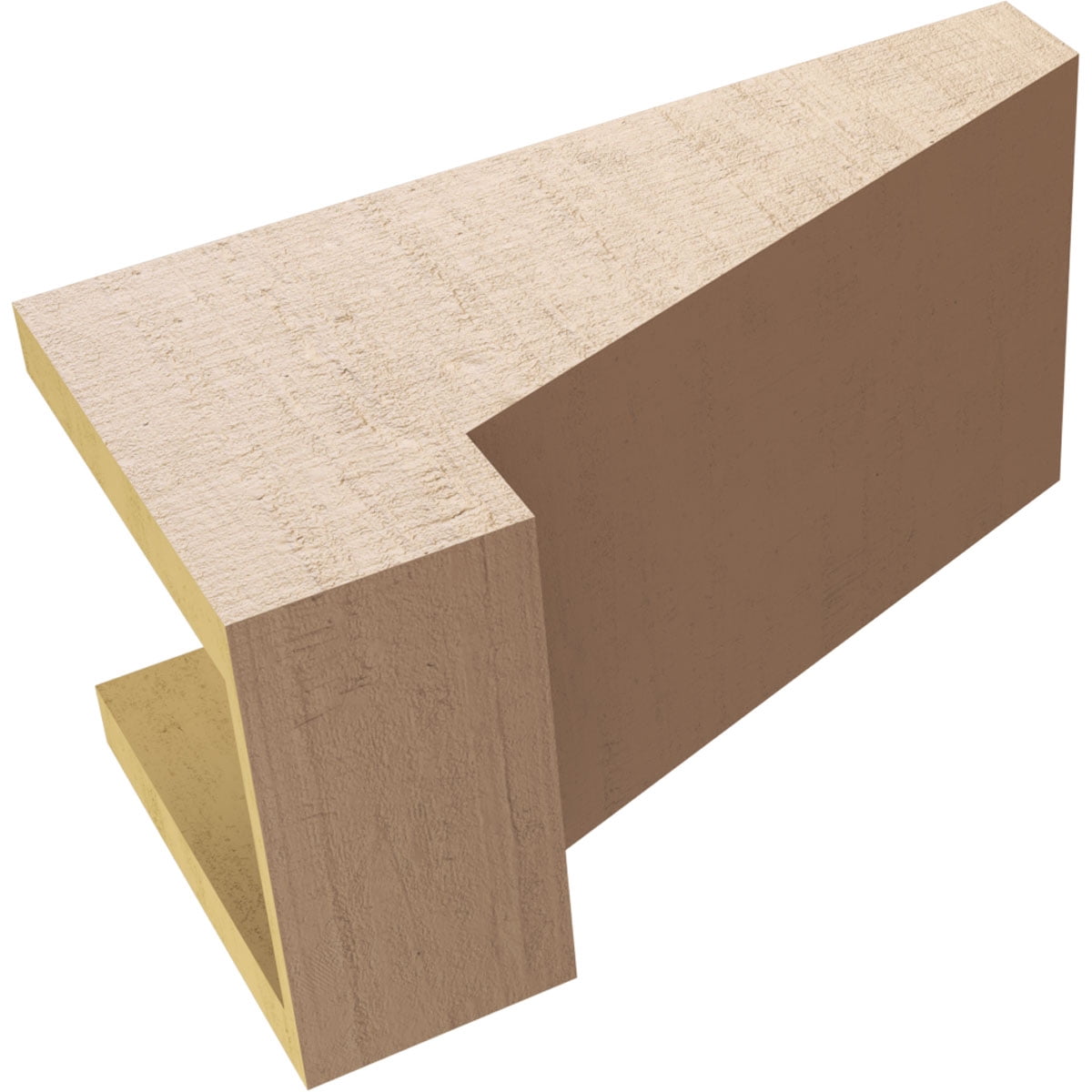 7"W x 14"D x 7"H Wide Clemmons Rough Cedar Woodgrain TimberThane Corbel, Primed Tan