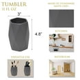 thumbnail image 4 of Diamond Bath Tumbler Cup Holder or Toothbrush Holder Grey, 4 of 7