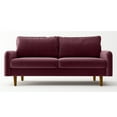 thumbnail image 4 of Koby Home Sectional Sofa Sleeper Couch 3-Seater Sofas 70" Couches for Living Room Burgundy Red, 4 of 7