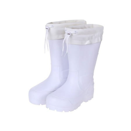 

Difumos Men s Non Slip Round Toe Snow Boot Comfort Waterproof Winter Shoe Kitchen EVA Work Boots White (Plush Lined Mid Calf Snow Boots) 11-11.5