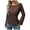 Coffee, variant on Women's Plus Size Polka Dots Ruffle Peplum Blouse Bow Long Sleeve Boat Neck Smocked Going Out Tops Shirt (White, L)