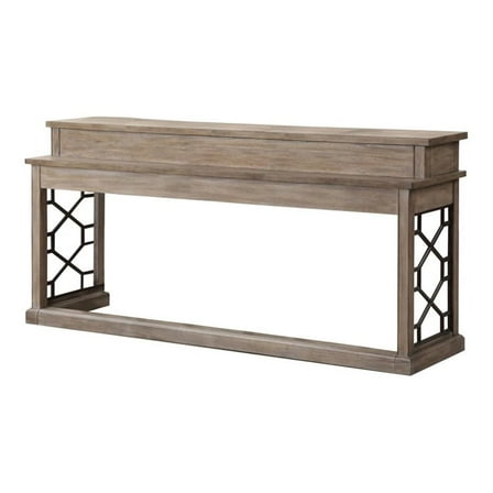 Pemberly Row Wood Everywhere Console Table in Sandstone Brown