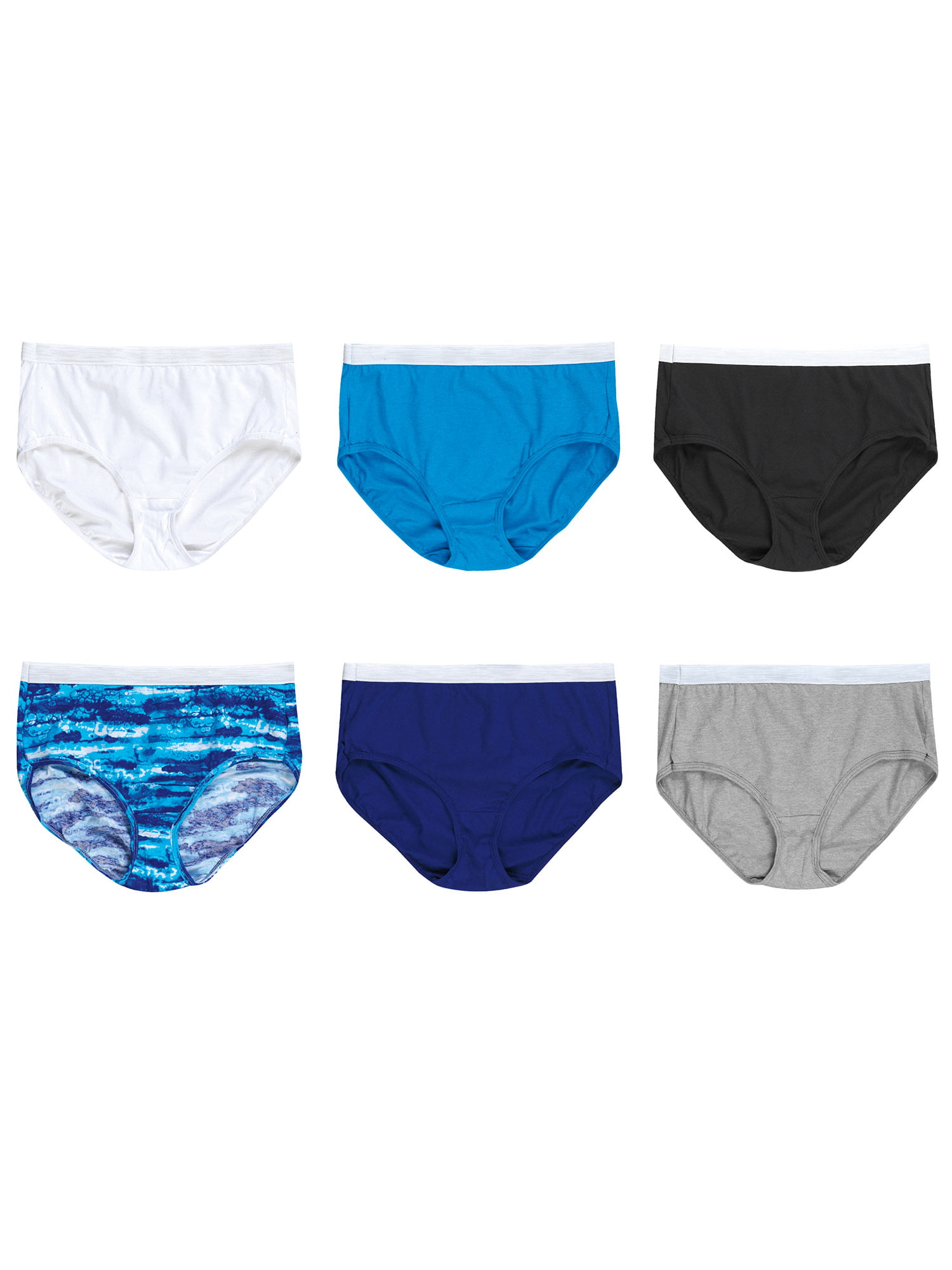 Hanes Women's Boy Brief Panties Cotton 6-Pack Sporty Assorted Colors Size 5- 9 - AbuMaizar Dental Roots Clinic
