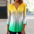 thumbnail image 2 of Mode Femme Dégradé - Boutonné Mi-Manches Ample Demi-Chemise Cardigan Chemise, 2 of 5