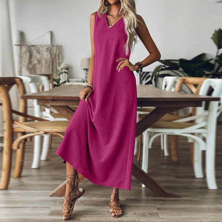 chinese dress ladies Tailored White Linen Shift Dress main image 1