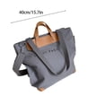 thumbnail image 2 of Bolso portátil grande, bolso de lona de gran capacidad, bolso de mano retro para mujer, bolso de viaje, 2 of 4