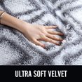 thumbnail image 6 of LOCHAS Luxury Velvet Shag Area Rug Plush Fluffy Rugs for Bedroom Living Room, Geometric Moroccan Rugs, 4'x6', White, 6 of 6