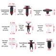 thumbnail image 2 of 425-Piece Automotive Nylon Rivet & Clip Assortment Kit - 19 Types Including Driver Rivets, Drive Rivets for Side Skirts, Bumpers, Trim - Organized in Plastic Storage Box with Compartments,, 2 of 5