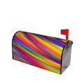 thumbnail image 2 of Bingfone Lines Multicolored Rainbow Magnetic Mailbox Cover Standard Size For Garden Yard Outdoor Decorations-25.5x21 In, 2 of 7