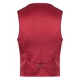 thumbnail image 4 of Sinleey Unisex Men Women Disco Dance Waistcoat Shiny Sequin Performance Costume Vest V-Neck Red 3XL, 4 of 7