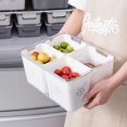 thumbnail image 2 of Organizador de refrigerador con tapas, contenedores apilables para organizar el refrigerador, contenedores extraíbles para alimentos y almacenamiento de frutas, pañuelos de papel, verduras y, 2 of 9