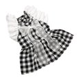 thumbnail image 2 of CSChome Pet Dress Adorable Lace Stitching Ruffle Sleeve Plaid Print Pet Dog Bowknot Princess Daily Wear, 2 of 6