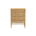 thumbnail image 6 of Baxton Studio Vivan Modern Bohemian Natural Brown Rattan and Mahogany Wood 3-Shelf Storage Cabinet, 6 of 7