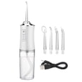 thumbnail image 1 of Irrigador bucal portátil, irrigador dental con agua, recargable por USB, 3 modos, 4 boquillas., 1 of 4