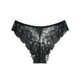 thumbnail image 3 of Sunvit-Panties Juniors Lace Panties - Low Rise, Size M Black, Nylon Spandex Fabric, Scalloped Edge & Bow Detail, Comfortable for Everyday & Special Occasion, 1 Pack, 3 of 7