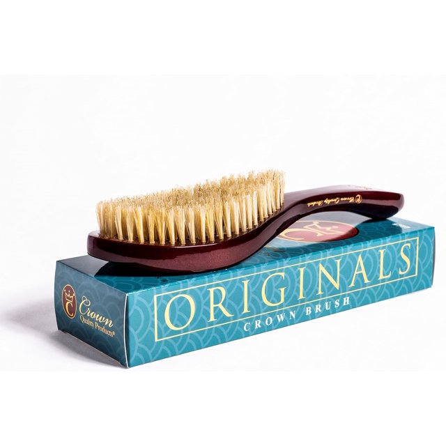 NUEVO cepillo CQP PREMIUM 360 Wave - Royal Borgoña - MEDIO SUAVE - Cerdas de jabalí extra lujosas Cuerpo de madera Logotipo grabado en oro Laca de piano Acabado de alto brillo Cepillo para el cabello