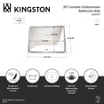 thumbnail image 3 of Kingston Brass LB20157 Grotto 20-Inch Ceramic Rectangular Undermount Bathroom Sink in White, 3 of 4