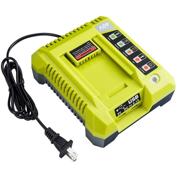 Hipoke OP401 Ryobi 40V Lithium Battery Charger for OP4015 OP4026