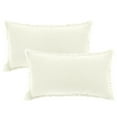 thumbnail image 2 of REGALWOVEN 2 Pcs Cotton Decorative Throw Pillow Cover with Tassel Trim White 12" x 20", 2 of 6