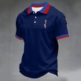 thumbnail image 2 of Trgacdwlo 1776-2026 Mens Polo Shirts 250th Anniversary USA Flag Print Independence Day Patriotic Big and Tall 4th of July Golf Shirt for Men, 2 of 5