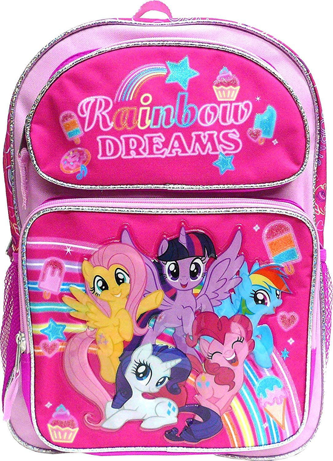 My Little Pony 16" Large Rolling School Backpack Girl's Book Bag 