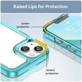 thumbnail image 3 of Dteck for iPhone 14 Clear Case, Non Yellowing Hard Acrylic Back with Soft TPU Bumper Shockproof Heavy Duty Drop Protection Scratch Resistant Phone Case for iPhone 14,Skyblue, 3 of 8